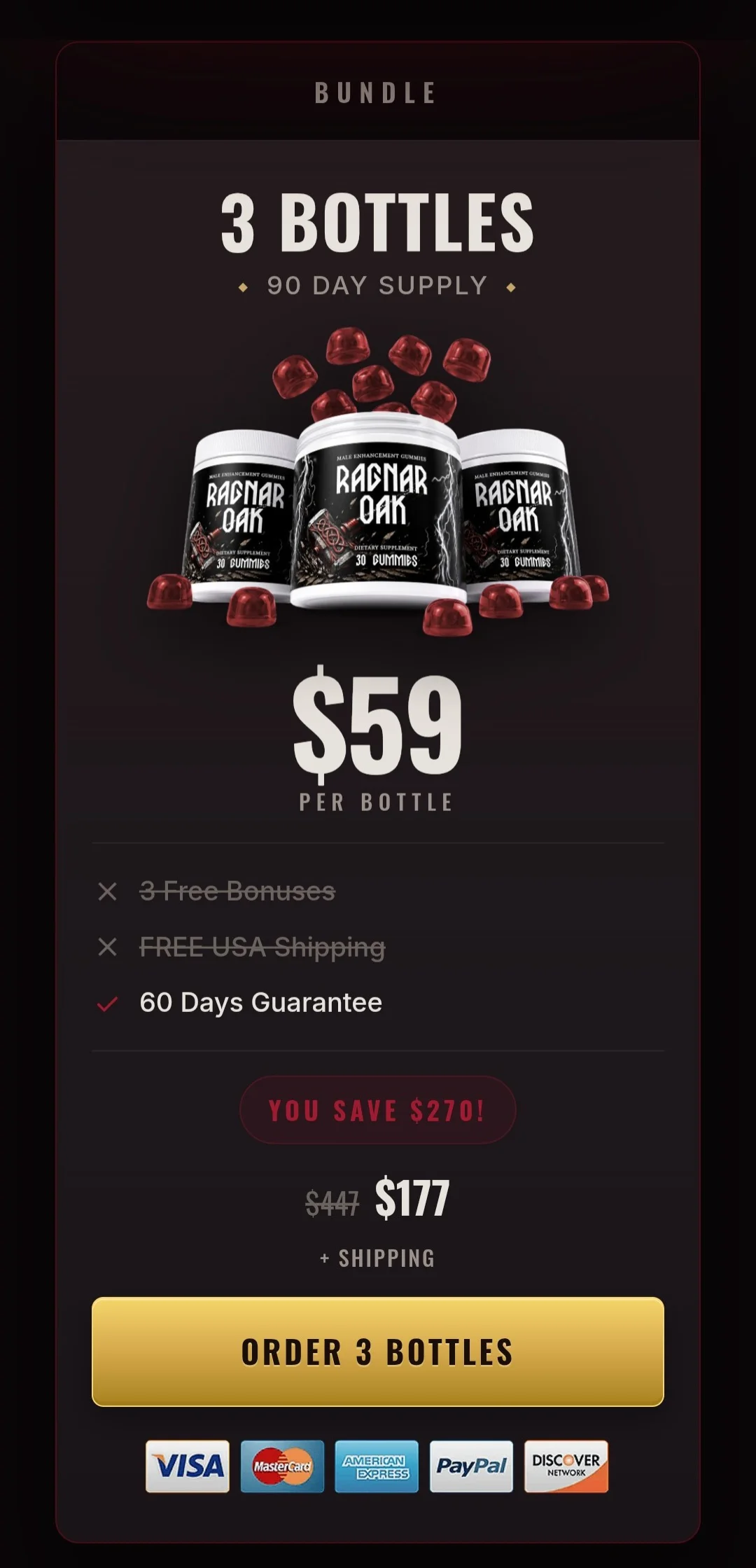 RagnarOak™ 3 jars pricing